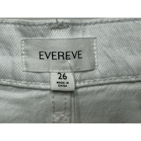NWT Evereve Women's Ever Vintage Barrel White Denim Jeans - Size 26 (27x26.5) - Picture 3 of 4